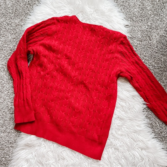 St. John’s Bay | Red Cableknit Sweater - Picture 3 of 4
